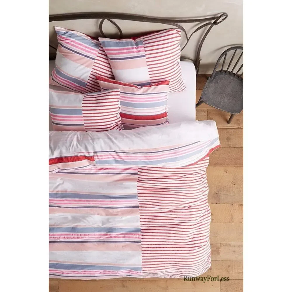 New ANTHROPOLOGIE Makeda Lemlem Liya Kebede Stripes Twin Bed Duvet Cover